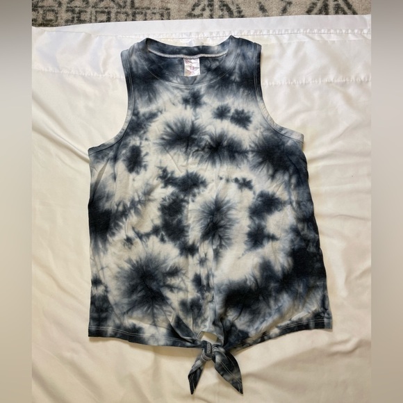 No Boundaries Tops - No Boundaries size small Navy blue and white tie dye tank top